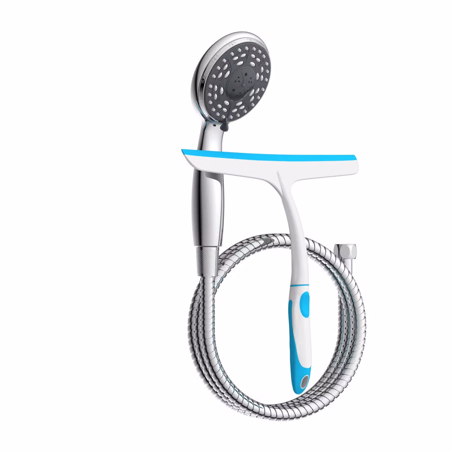 Set per doccetta, cromo, con tergivetro