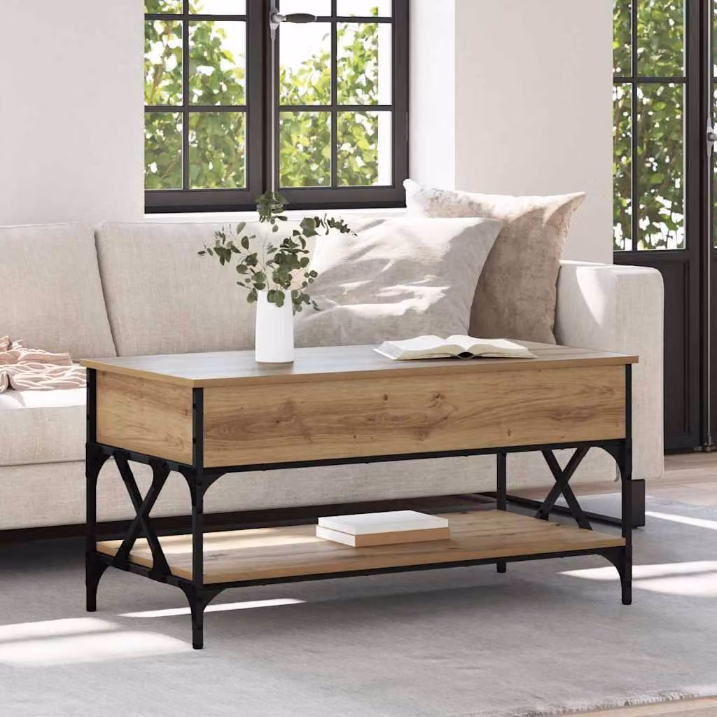 Maison Exclusive - Tavolino Artisan in rovere 100 x 50 x 50 cm Materiale ligneo
