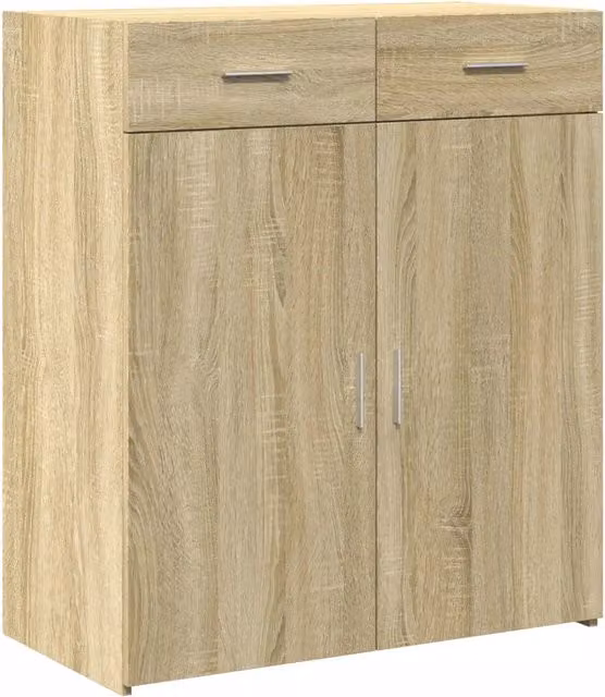 Credenza Buffet da pranzo in Legno Multistrato Rovere Sonoma L: 80 cm, P: 42,5 cm, H: 93 cm