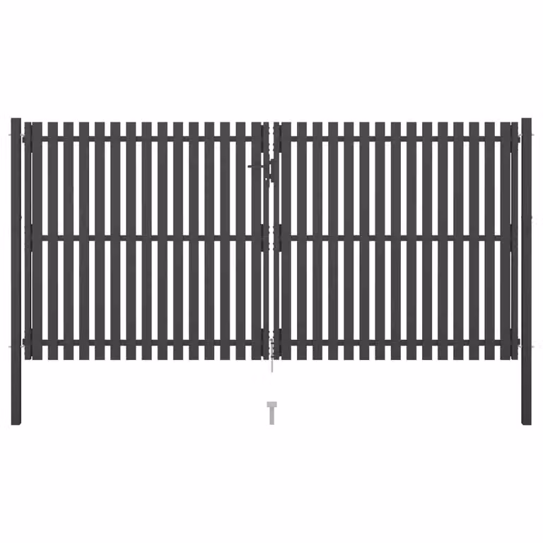 Maison Exclusive - Cancello da giardino in acciaio 400 x 175 cm, antracite