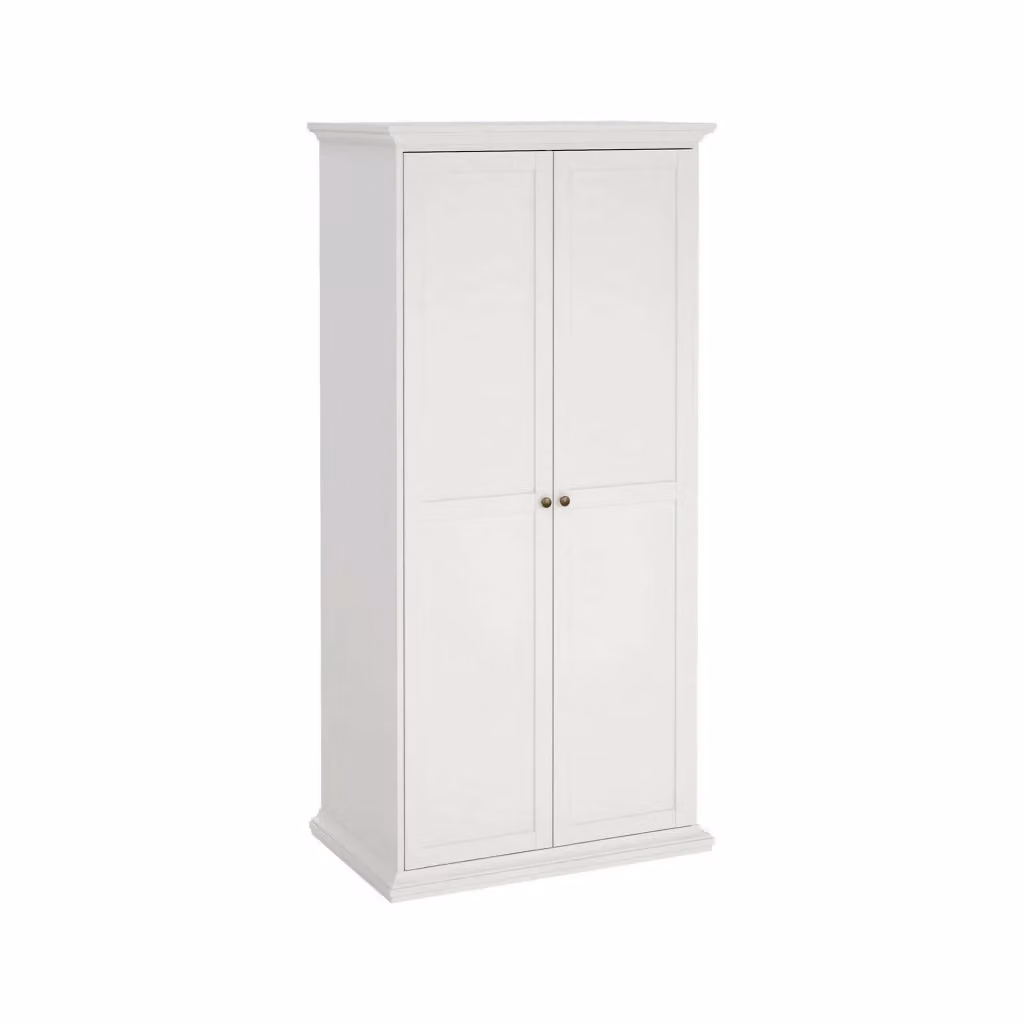 Armadio a 2 ante DMORA per camera da letto, bianco opaco, L: 96 cm, P: 60,5 cm, H: 200,56 cm – 2