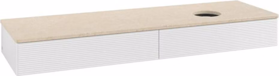 V&B Mobiletto con struttura frontale - illuminazione Antao 160x50cm, WBP color botti. Lac