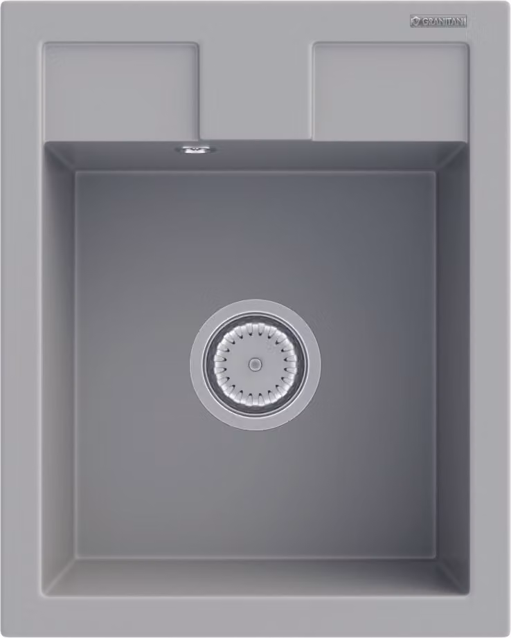 Granitan - Lavello in granito - Lavandino 50x40 cm - Lavello cucina grigio - vasca profonda - BEST