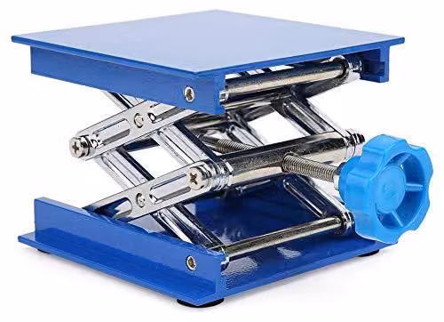 Tavolino da laboratorio, dimensioni 100 x 100 x 160 mm, modello zincato blu