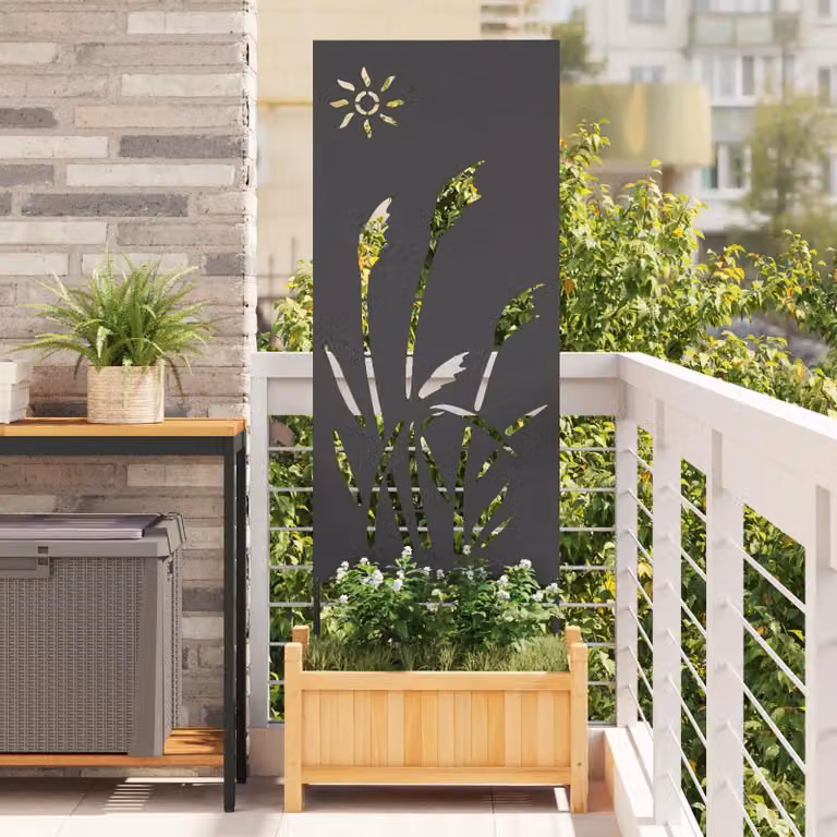 Schermo per privacy in giardino Traforo Nero 50 x 140 cm