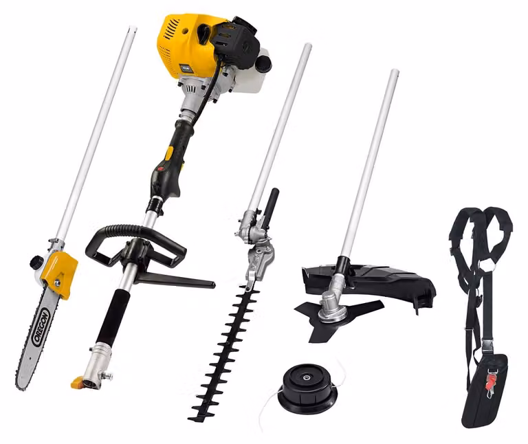 TEXAS Kit per la cura del giardino a benzina BCU43M 4in1: decespugliatore, potatore per siepi, tagliaerba