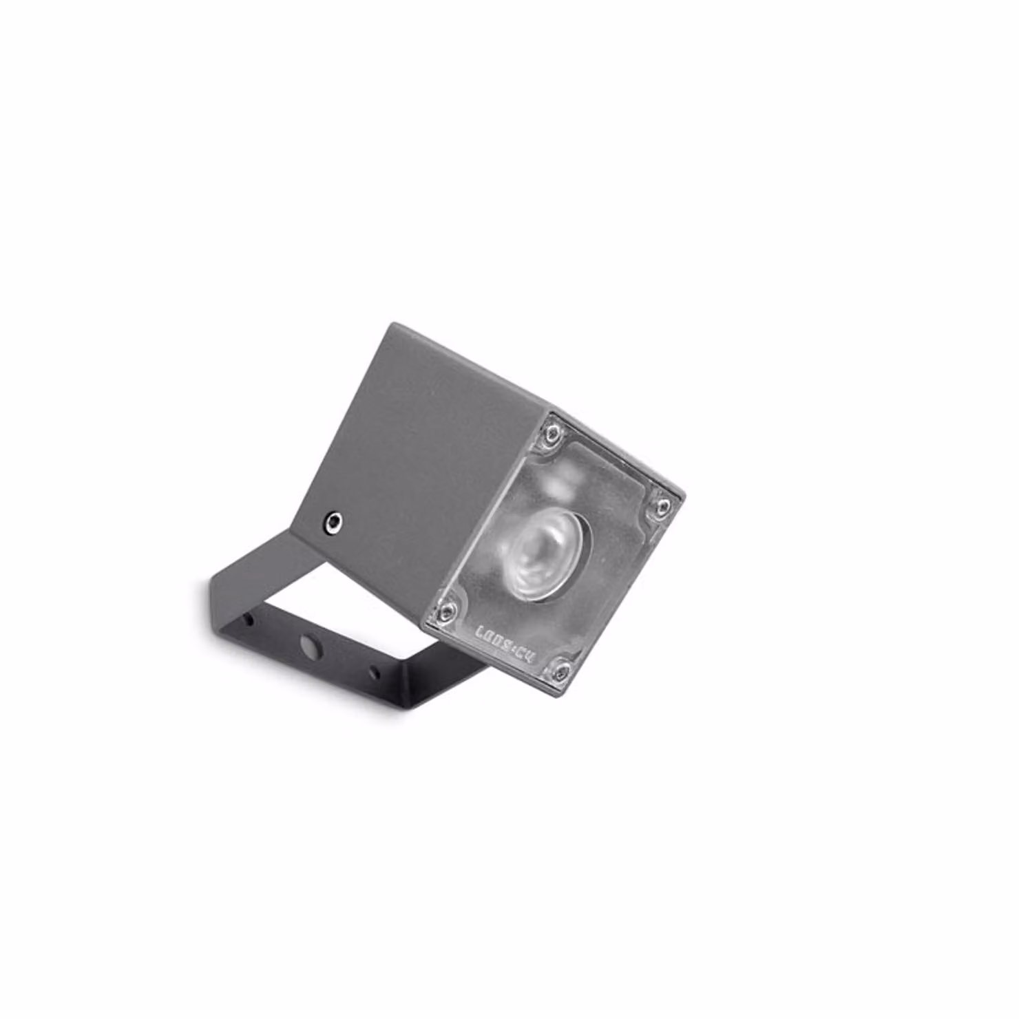 LEDS C4 Cube: proiettore a cubo, 4 W, luce bianca neutra, 184 lm, grado di protezione IP65, colore grigio