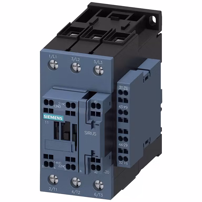 Contattore Siemens, AC-3e, 40 A/18,5 kW/400 V, a 3 poli, AC 230 V/50 Hz, 2S+2Ö, collegamento a vite/molla... 3RT20353AP06