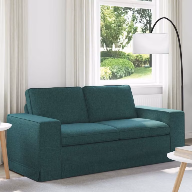 vidaXL Divano Moderno in Tessuto Verde Scuro con Struttura in Metallo L: 182 cm, P: 80 cm, H: 82 cm