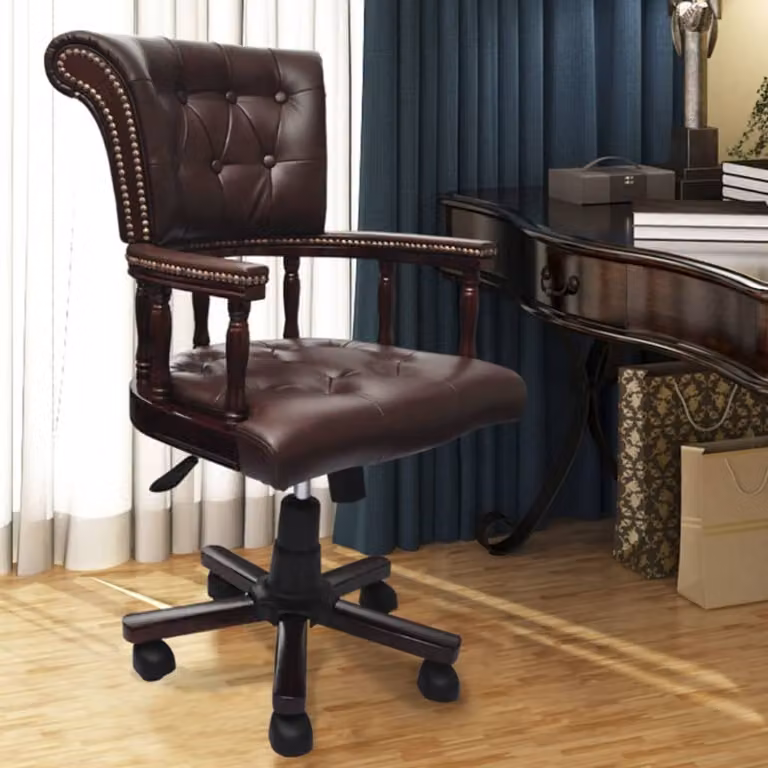 The Living Store Sedia girevole da ufficio marrone
