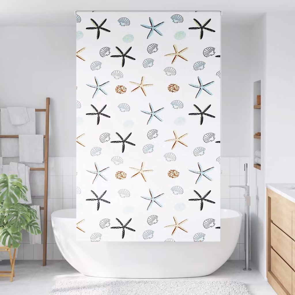 vidaXL Tenda a Rullo Doccia 120x240 cm Larghezza Tessuto 116 cm