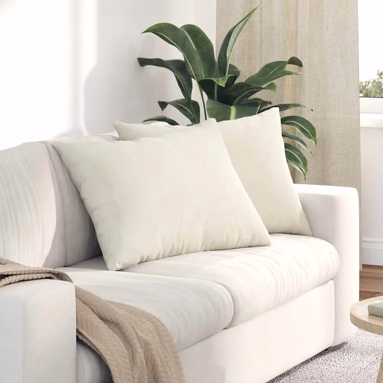 Set di 2 cuscini da divano vidaXL in tessuto a coste beige, L 70 cm x P 50 cm