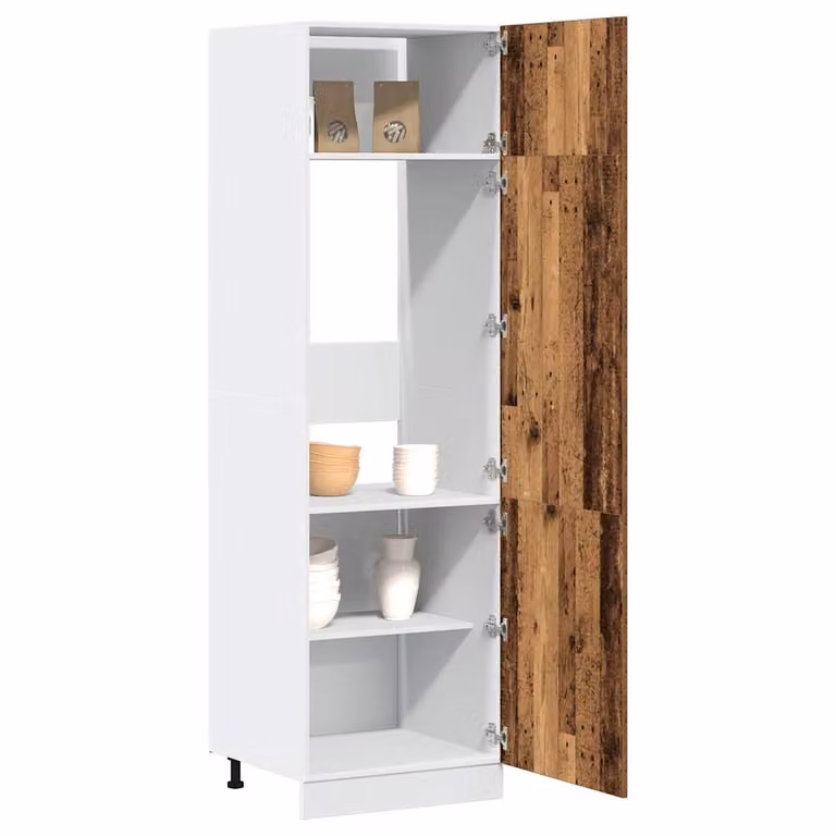 vidaXL Armadio per Frigo Lyon Colore Marrone con Ante a Battente L: 60 cm, P: 57 cm, H: 207 cm