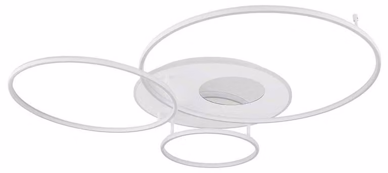 Lampada da soffitto a LED, effetto 3D, telecomando, bianco, L 126,4 cm