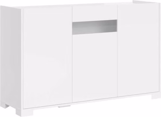 Madia 3 ante 130x40x81 cm bianco lucido - RIFLESSO