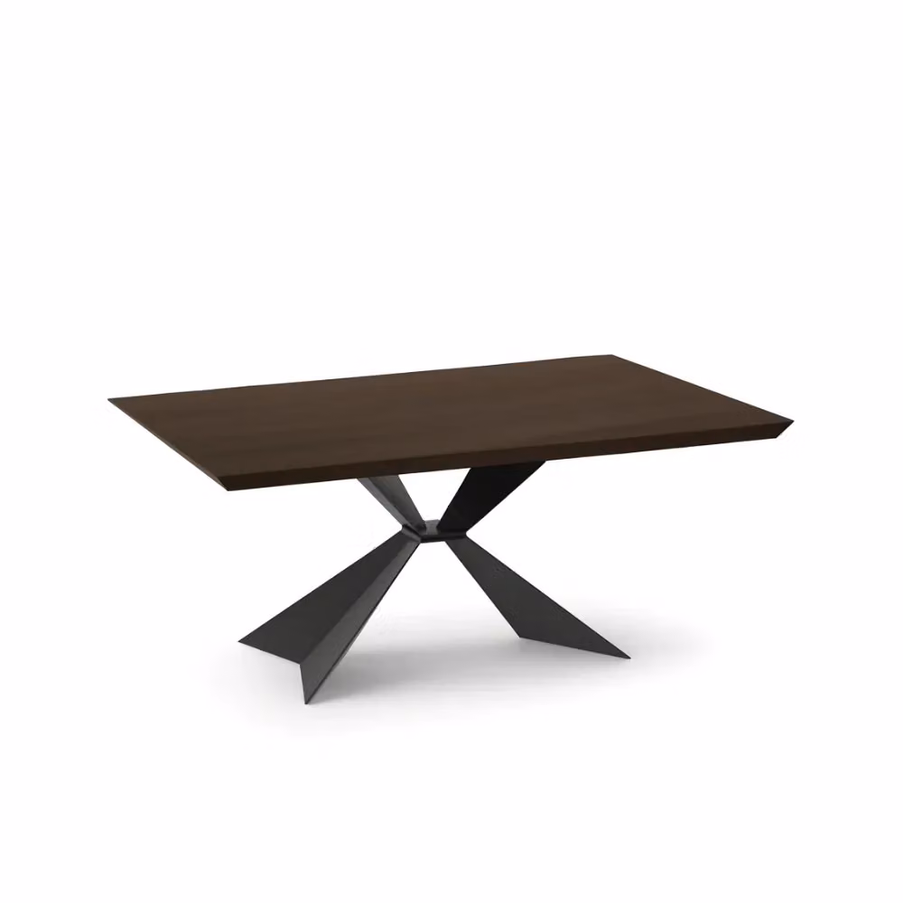 Tavolo da pranzo allungabile Taurus Duzzle in legno di rovere e metallo, colore marrone e nero, L: 200-300 cm, P: 100 cm – 2