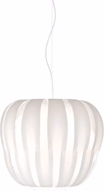 Lampada a sospensione da esterno Queen Polilux Linea Zero bianca con attacco E27, diametro 40 cm – 1