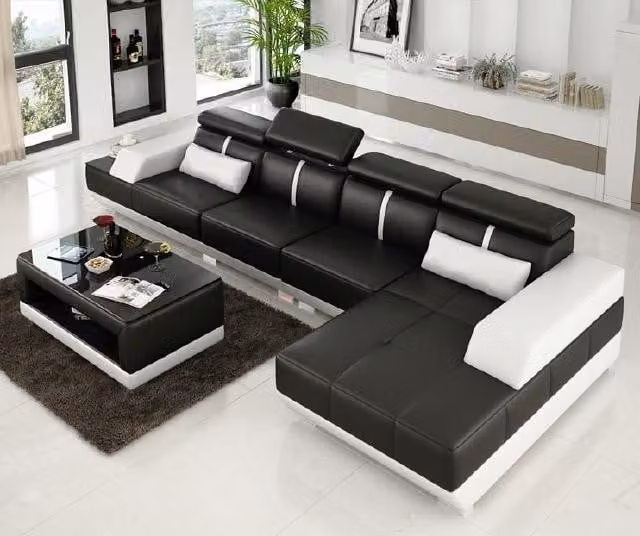 Ecksofa mit USB Wohnlandschaft Polster L-Form Garnitur Eck Couchen XXL Sofas