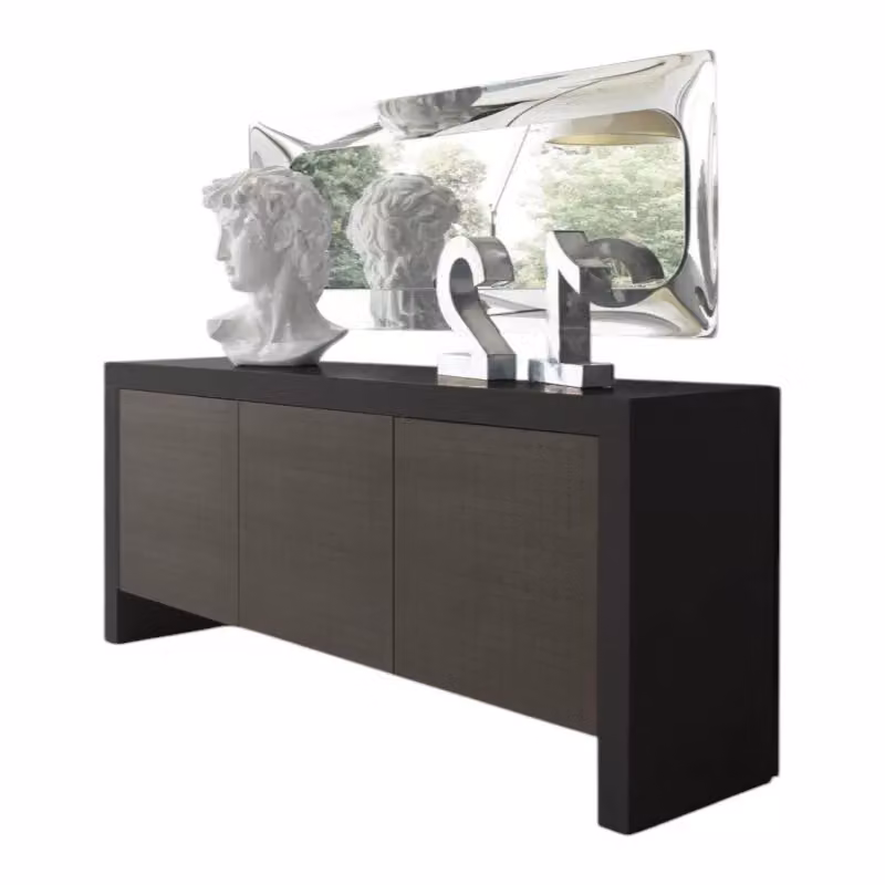 Madia moderna in legno nero con 3 ante Mobili 2G L: 205 cm, P: 45 cm, H: 89 cm – 2