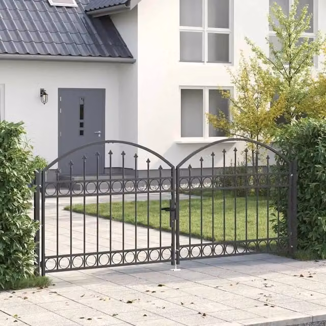 Cancello per recinzione ASSEN 301 x 175,5 cm Acciaio Bloccabile 42008934