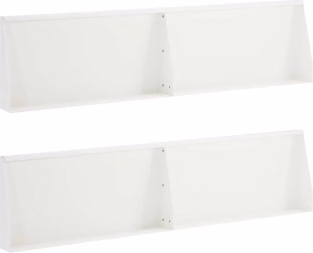Muro di contenimento 4 pz 80 x 12 x 50 cm Acciaio Bianco 3449108