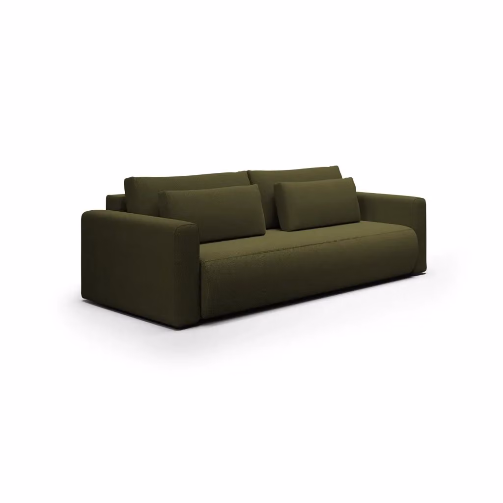 Erbezzo Divano Letto 2 Posti con Contenitore Verde L: 240 cm, P: 105 cm – 2