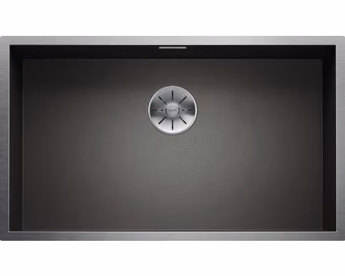 Lavello in acciaio inox Blanco ZEROX 700-U Dark Steel 440 x 740 mm 526244