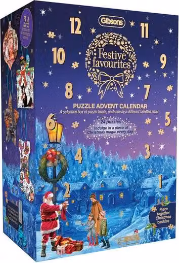 Calendario dell'Avvento di Gibsons - set di puzzle natalizi