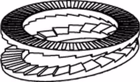 Rondelle Nord-Lock incollate DNL 22 SP (23,4 x 42 x 4,6) flZn S 50 pz