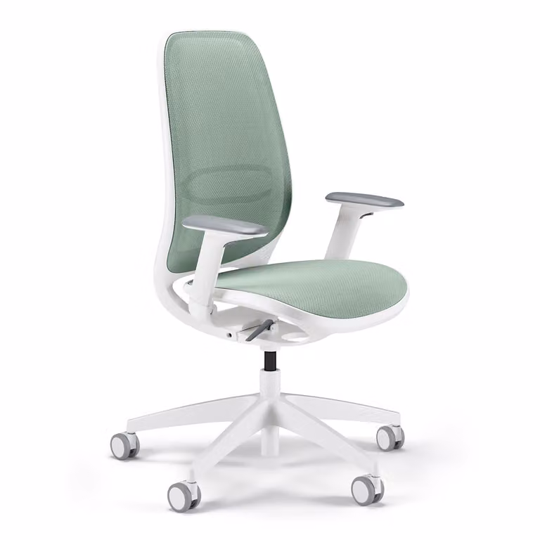 Sedia da ufficio Sedus se:air, Ai-821/010, tessuto verde/bianco