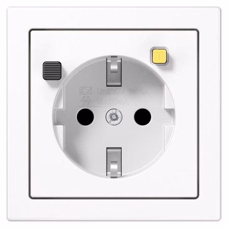 Presa FI Schuko 30mA - Contatto di protezione LS5520.30WW