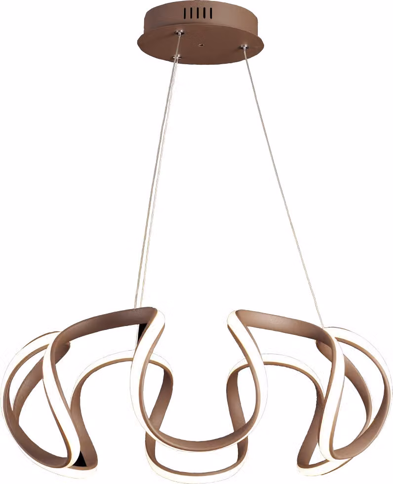 Lampada a sospensione LED PASSO 38W, 3000K, marrone/bianco, Ø: 56, H: 150 cm