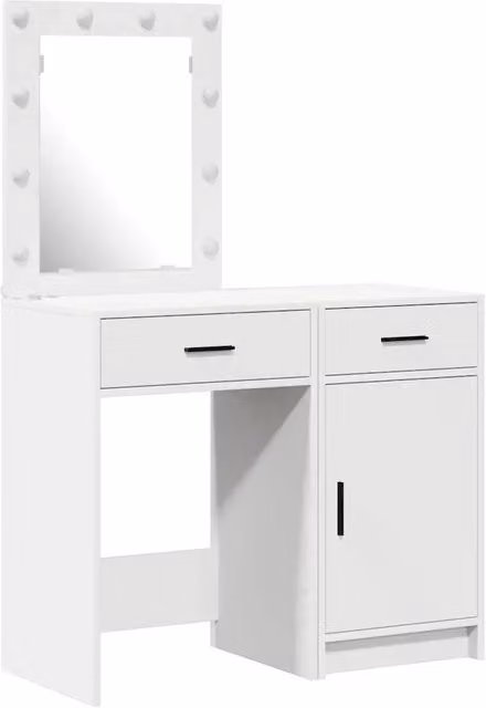 Toeletta | Tavolo da Trucco con cassetto 2 pz Bianco 50 x 41 x 135 cm