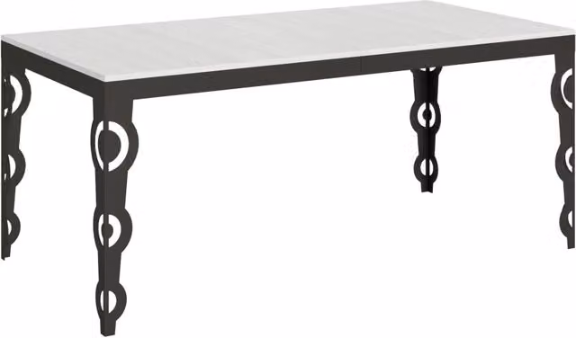 Tavolo da pranzo allungabile Karamay Evolution in legno di frassino bianco, L/P/H: 180-440 x 90 x 77 cm – 1