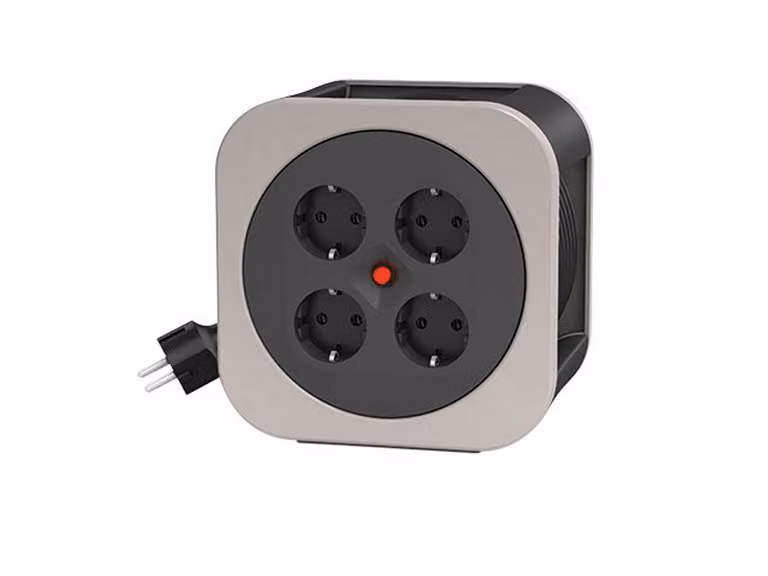 REV 0010012800 Kabeltrommel 10 m Schwarz Schutzkontakt-Stecker (0010012800)