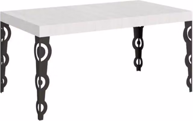 Tavolo allungabile moderno Itamoby bianco frassino con gambe antracite L: 160-264 cm, P: 90 cm – 1
