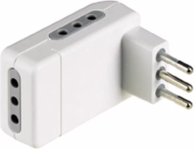 bticino S3605DE Adattatore per spina di rete Bianco