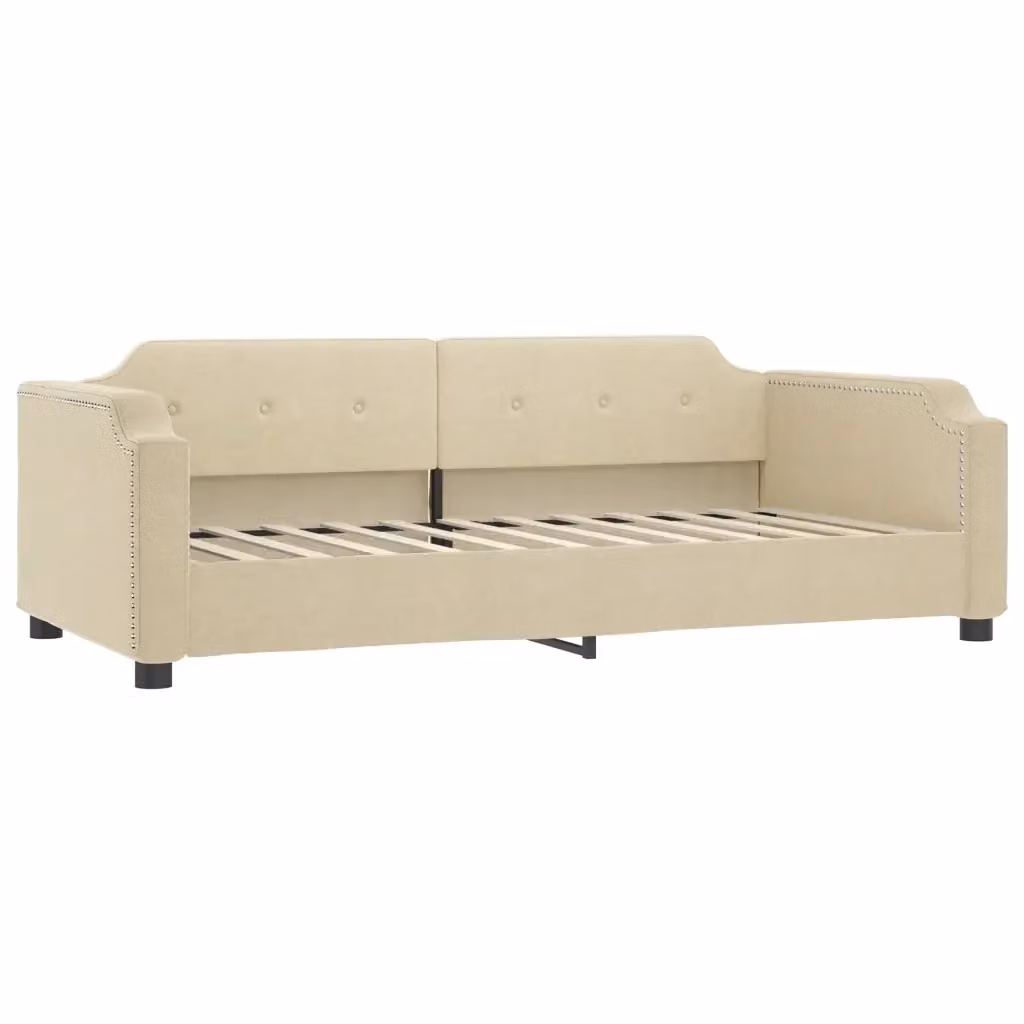 Letto da giorno moderno vidaXL in tessuto beige – 2