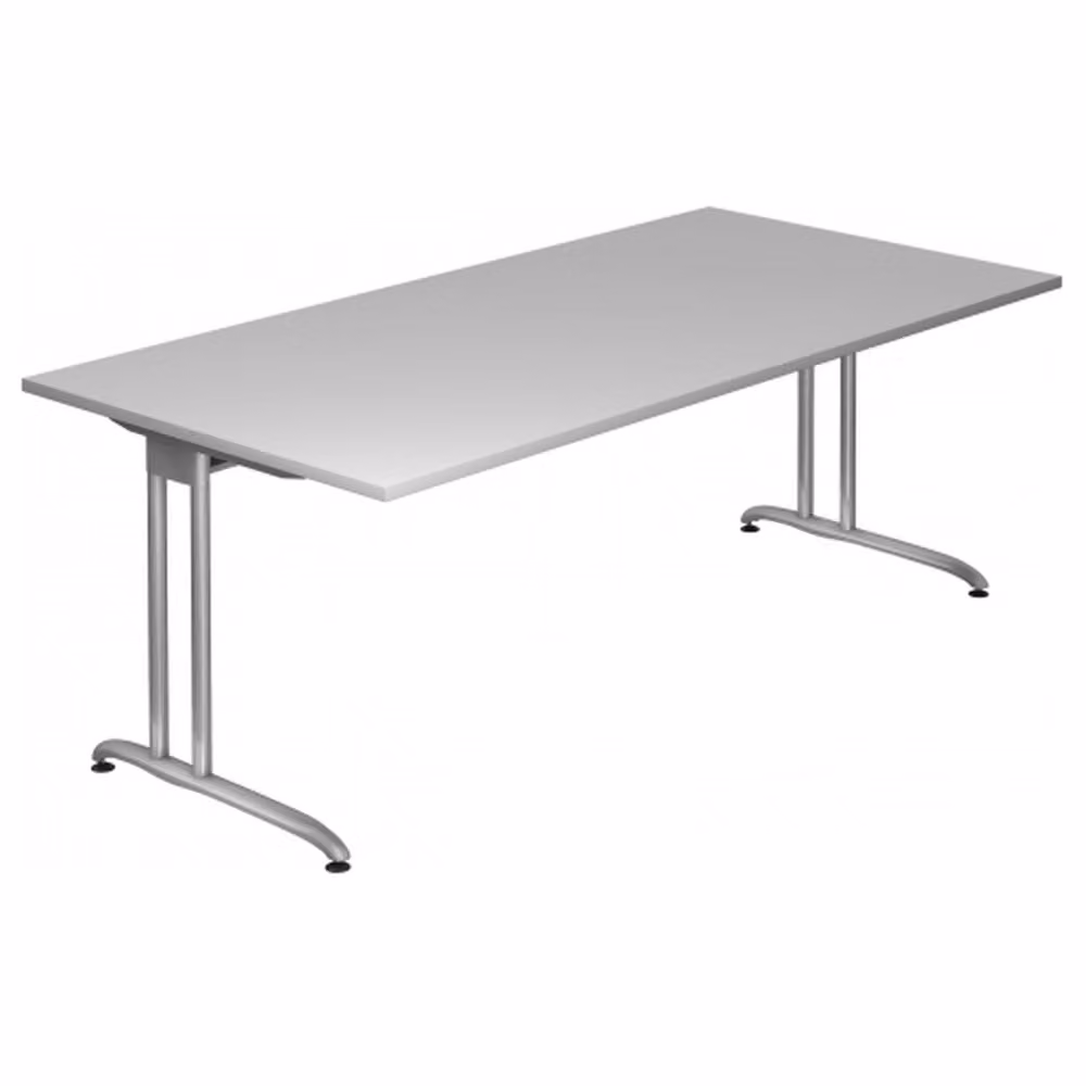 HAMMERBACHER BS2E Schreibtisch grau rechteckig