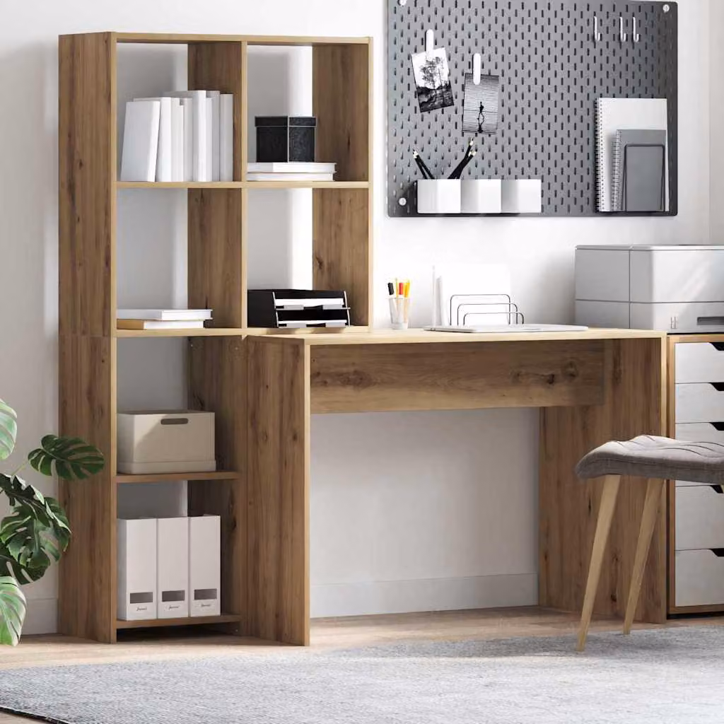 Maison Exclusive - Scrivania Rovere artigianale 138,5 x 55 x 143 cm