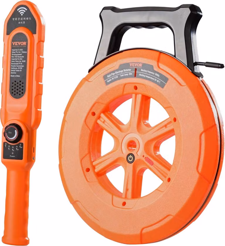 Rilevatori di ostruzioni nei tubi Localizzatori 100 piedi/30 metri Impermeabili per PVC Plastica Metallo