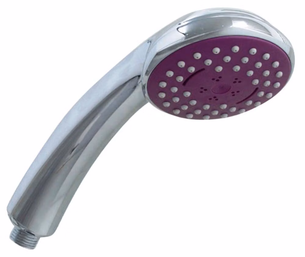 Schläfer 1305100 | Manopola Doccia Grande G 1/2 pollici, Diametro 95mm, Soffione Doccia Cromo/Lilla 3 Modalità Spray, Doccetta Universale Violette Soffione Multigetto 3-getti Massaggio