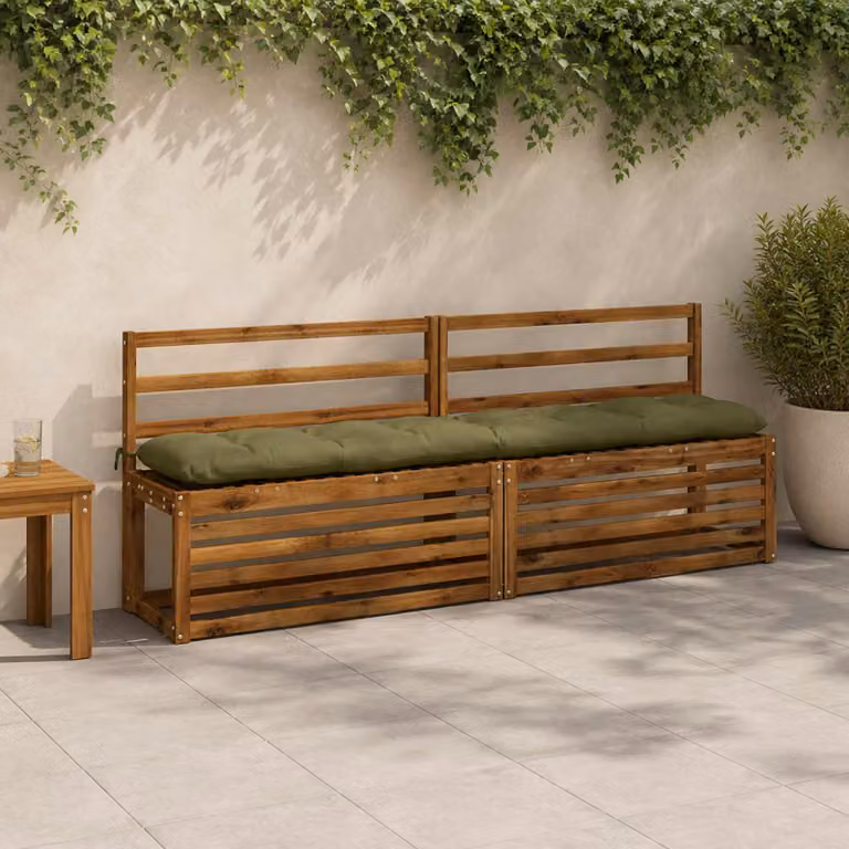 vidaXL Cuscini per Panchina VIANEN 2 pz 100% Poliestere Verde Oliva