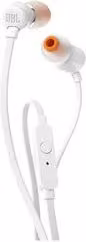 Auricolari in-ear JBL Tune 110 con microfono e jack da 3,5 mm, Bianco