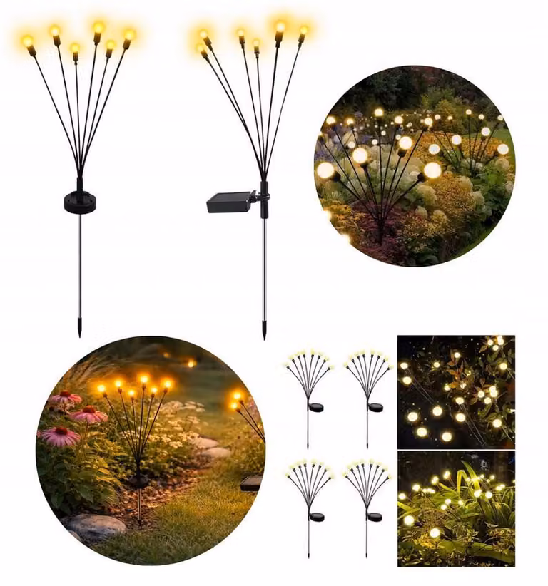 Lampada solare da giardino, set di 10 sfere, 2 pezzi