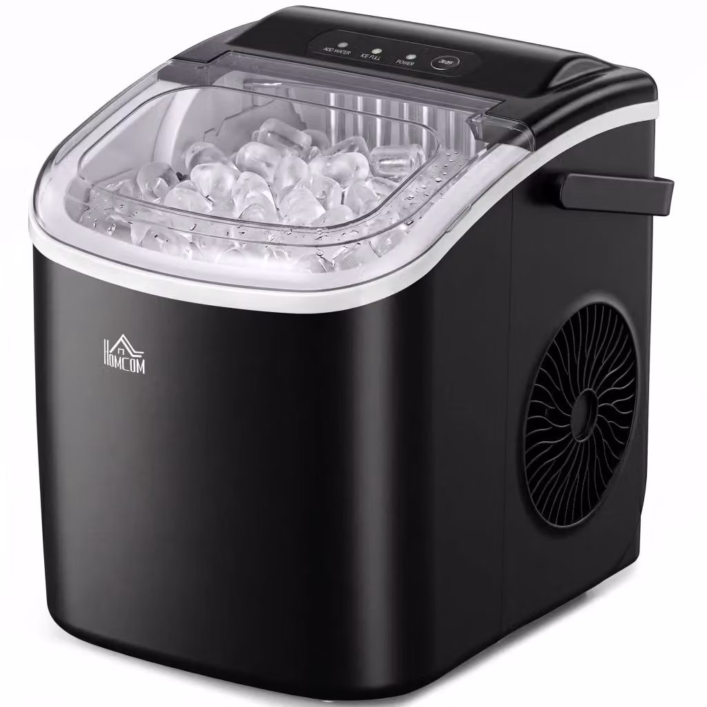 Macchina per ghiaccio XYLO nera con produzione di 12 kg/24h e serbatoio da 1,3 l – 2