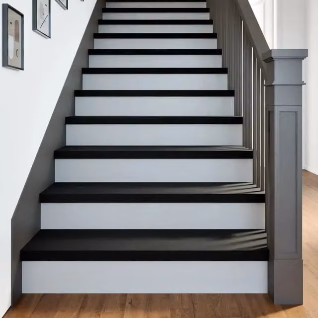 Set di 8 gradini in legno massello di rovere color marrone scuro vidaXL L 90 cm, P 25 cm, H 2 cm – 1