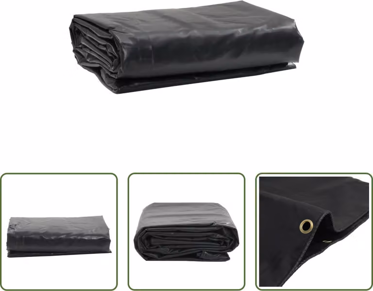 The Living Store Abdeckplane Anthrazit 5x8 m 650 g/m²