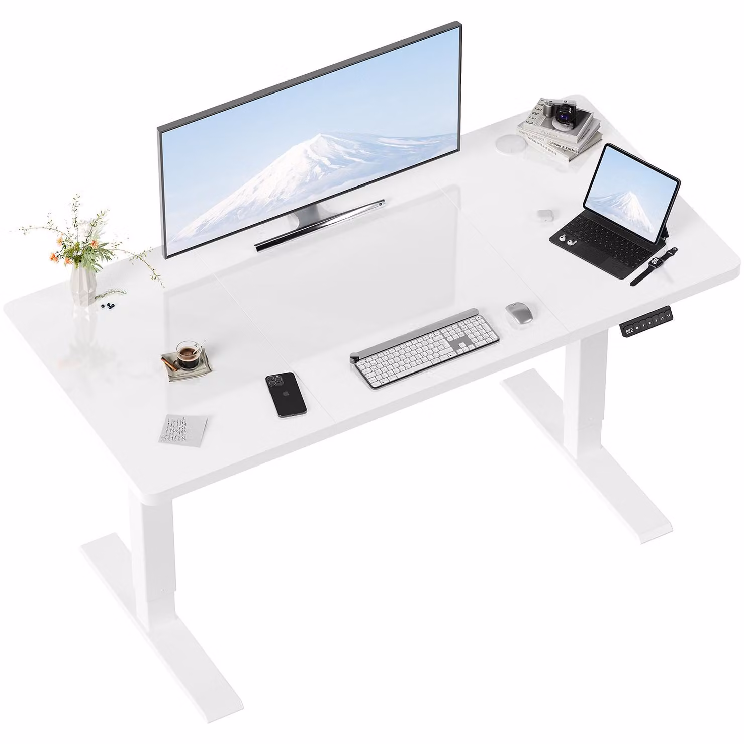 Scrivania regolabile elettricamente - Piano di lavoro 110x60 cm - Ideale per l'ufficio domestico e professionale