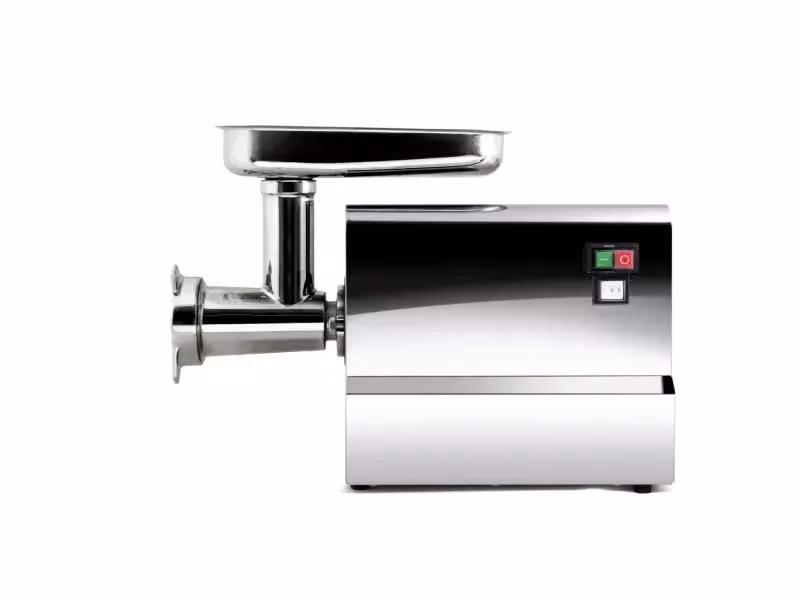 Tritacarne Elettrico Professionale Reber N. 22 in Acciaio Inox Silver con Protezione da Surriscaldamento, 600W – 2